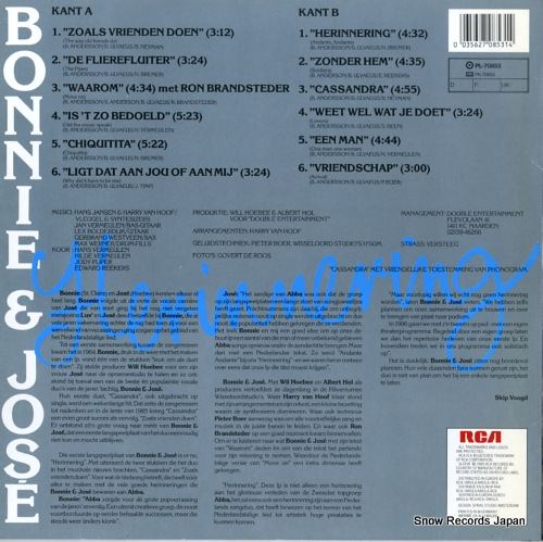 BONNIE AND JOSE herinnering PL-70853