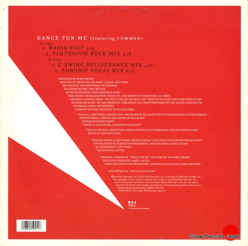 BLIGE, MARY J. dance for me MCST40274/155921-1