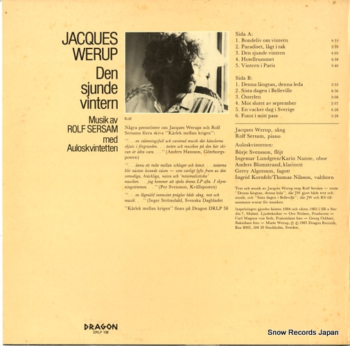 WERUP, JACQUES den sjunde vintern DRLP108