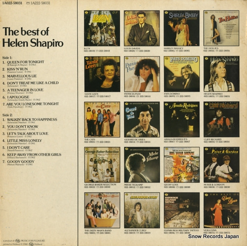 SHAPIRO, HELEN best of helen shapiro 1A022-58031