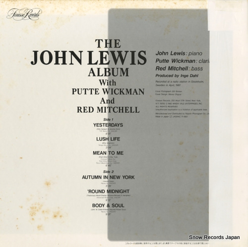 LEWIS, JOHN the john lewis album 25PJ-55