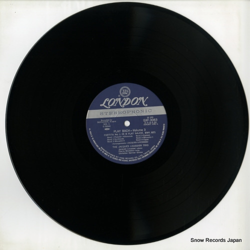LOUSSIER, JACQUES play bach vol.3 GXF-3083