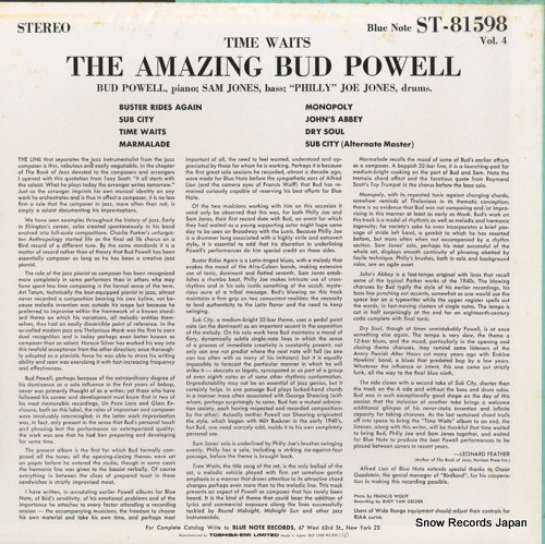 POWELL, BUD time waits / the amazing bud powell BLP1598