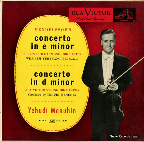 MENUHIN, YEHUDI mendelssohn; concerto in e minor/concerto in d minor LM1720