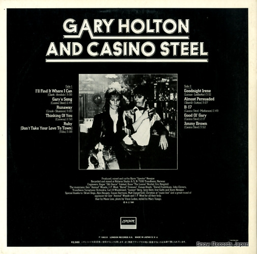 HOLTON, GARY, AND CASINO STEEL lonely kids L25P-1057