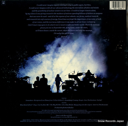 STREISAND, BARBRA one voice OC40788