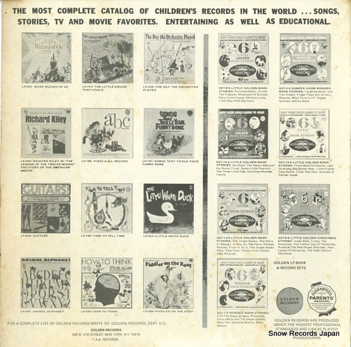 GOLDEN SINGERS, THE AND ORCHESTRA kindergarten playtime sings LP194