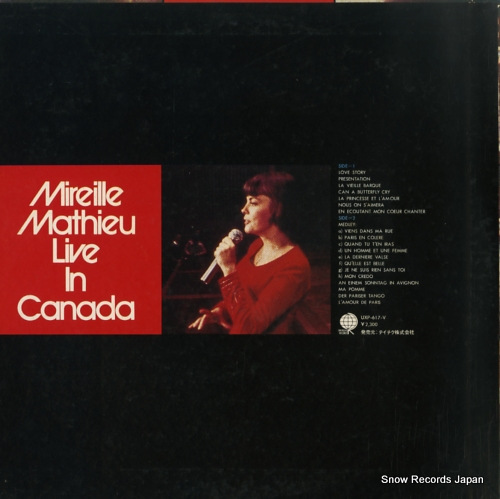 MATHIEU, MIREILLE live in canada UXP-617-V