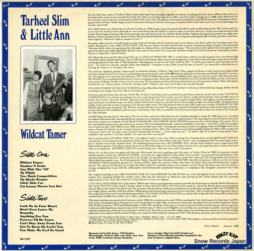 SLIM, TARHEEL, AND LITTLE ANN the swingin' side of the blues KK7430