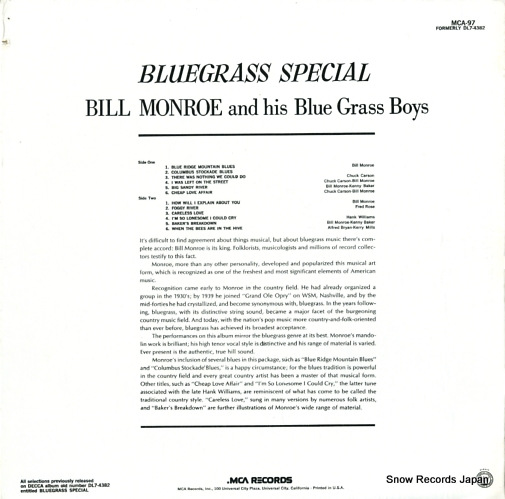 ӥ롦 bluegrass special MCA-97