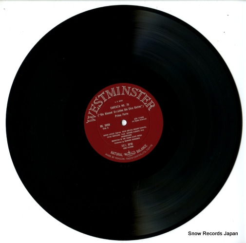 SCHERCHEN, HERMANN bach; cantata no.76 ML5059