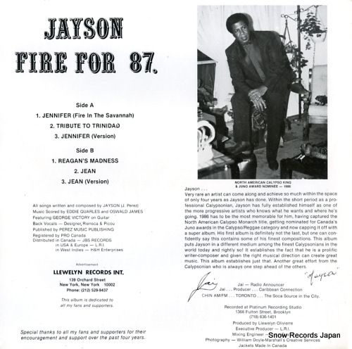JAYSON jayson's fire for '87 LRI-011
