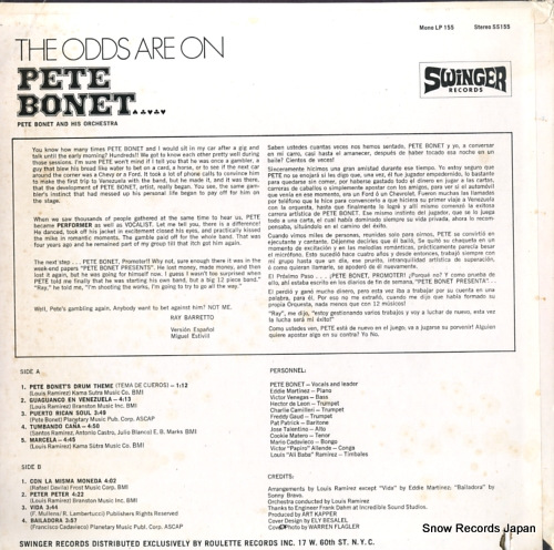 BONET, PETE the odds are on SS-155