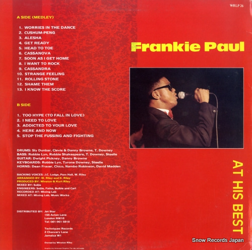 PAUL, FRANKIE at his best WRLP26