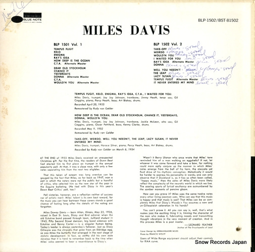 DAVIS, MILES volume 2 BST81502