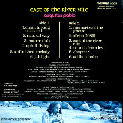PABLO, AUGUSTUS east of the river nile PBL-1003