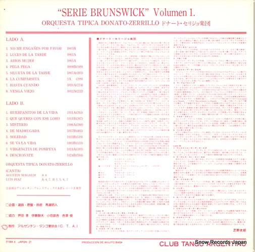 DONATO-ZERRILLO serie brunswick vol.1 CTA-5021