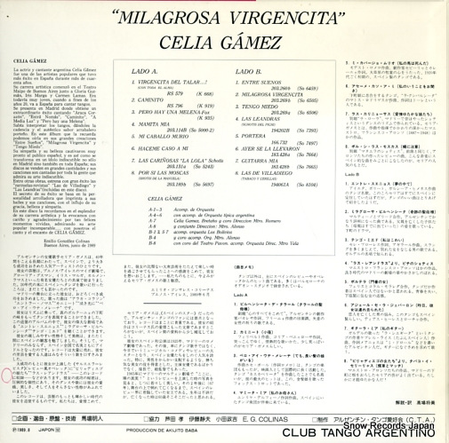 GAMEZ, CELIA milagrosa virgencita CTA-7001