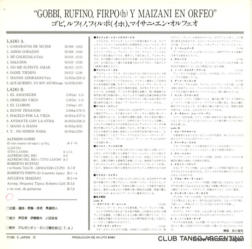 V/A gobbi, rufino, firpo(h) y maizani en orfeo CTA-5088