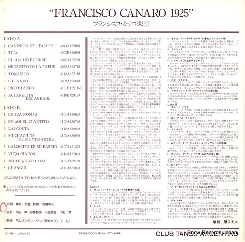 FRANCISCO CANARO 1925 CTA-5058