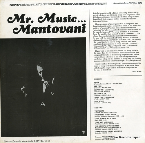 MANTOVANI mr. music mantovani LL3474