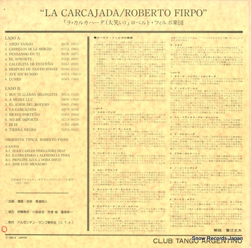 FIRPO, ROBERTO la carcajada CTA-5013