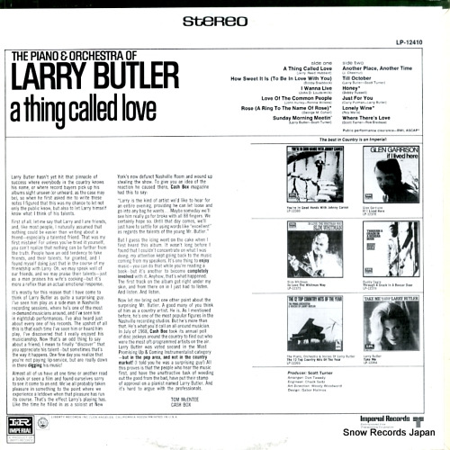 BUTLER, LARRY a thing called love LP-12410