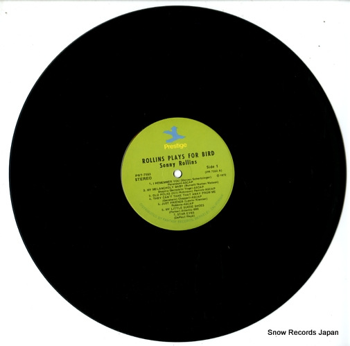 ROLLINS, SONNY rollins plays for bird PRT7553
