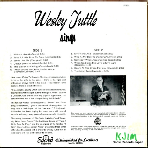 TUTTLE, WESLEY sings LP-73053