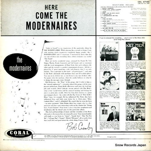 MODERNAIRES, THE here come...modernaires CRL57140