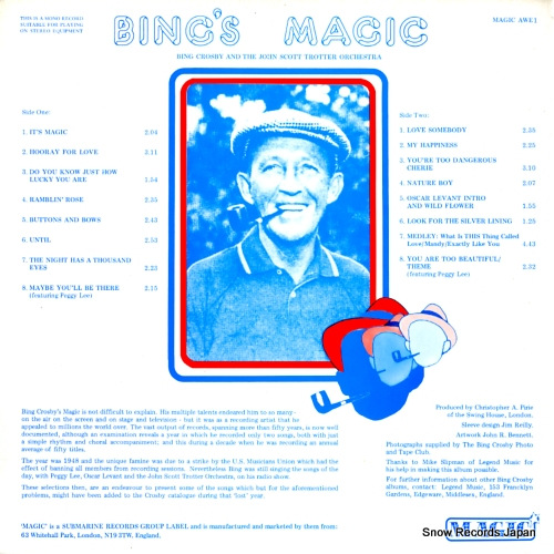 CROSBY, BING bing's magic AWE1
