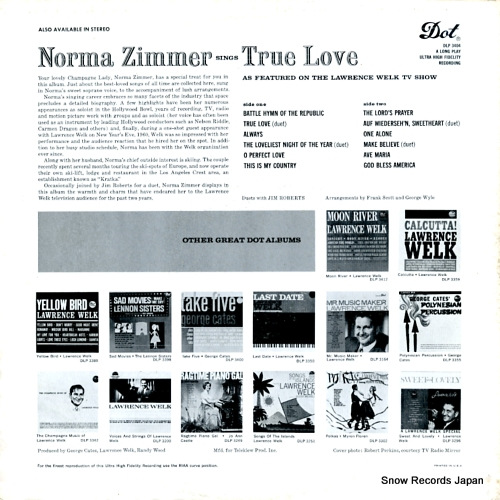 ZIMMER, NORMA norma zimmer sings true love DLP3404