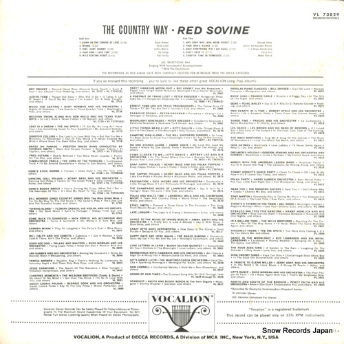 SOVINE, RED the country way VL73829