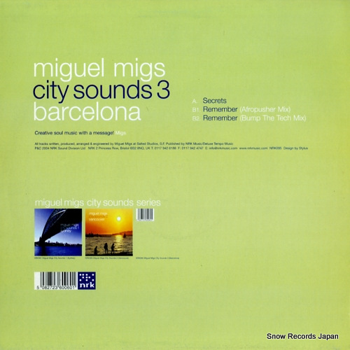 MIGS, MIGUEL city sounds 3 barcelona NRK095