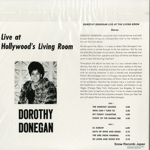 DONEGAN, DOROTHY live at hollywood's living room NLP6015