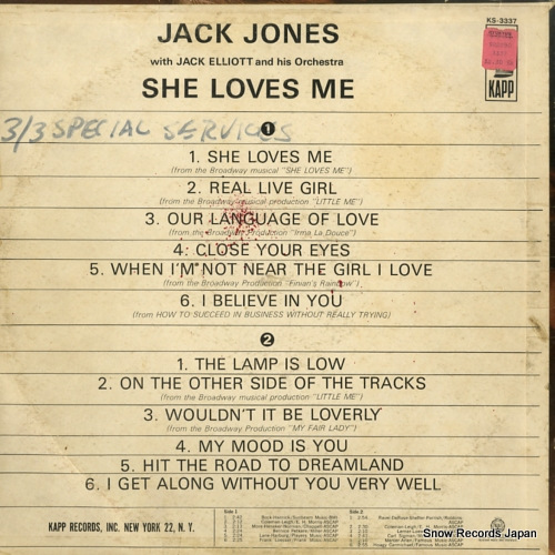JONES, JACK she loves me KS-3337