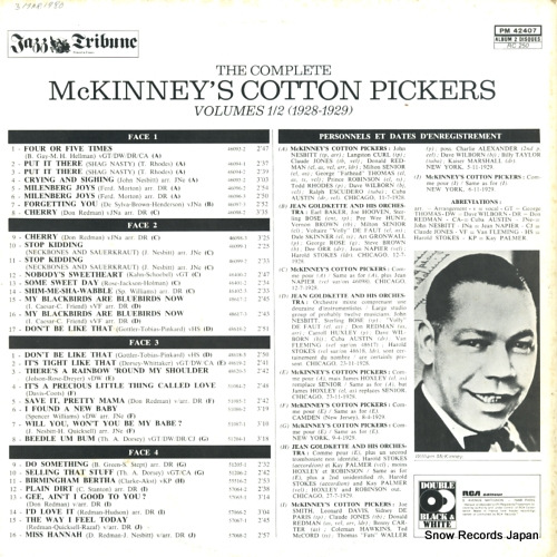 ޥˡåȥ󡦥ԥå the complete mckinney's cotton pickers volume 1/2 PM42407