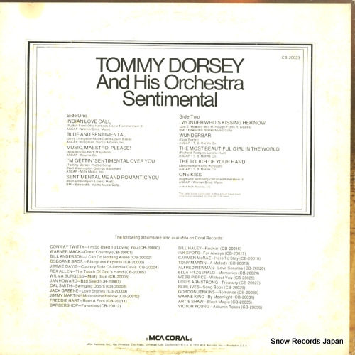 DORSEY, TOMMY sentimental CB-20023