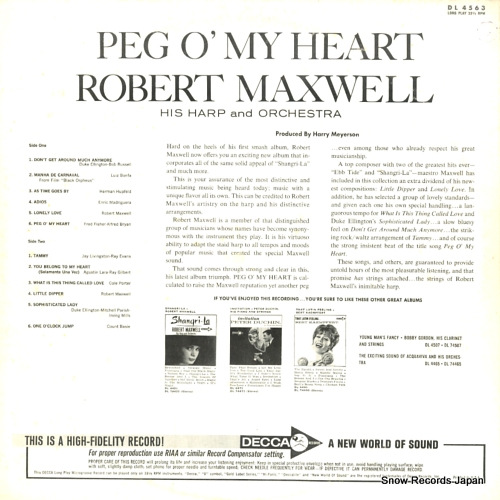 MAXWELL, ROBERT peg o' my heart DL4563