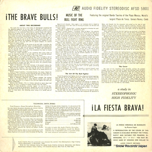 BANDA TAURINA the brave bulls! music of the bull flight ring AFSD5801