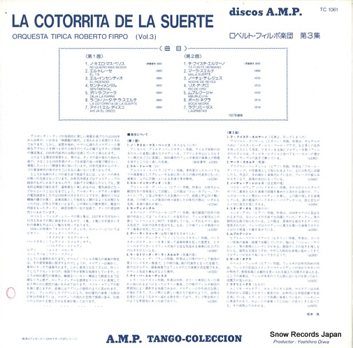 FIRPO, ROBERTO la cotorrita de la suerte vol.3 TC-1061