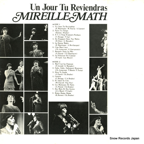 MATHIEU, MIREILLE un jour tu reviendras GH-42-V