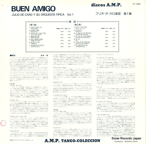 DE CARO, JULIO buen amigo vol.1 TC-1033