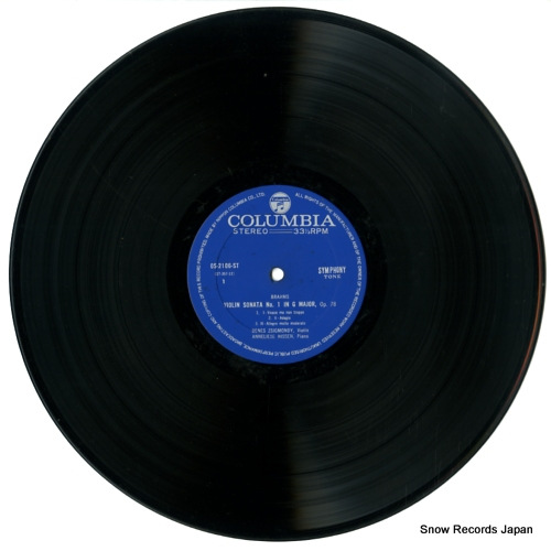 ZSIGMONDY, DENES brahms; violin sonatas no.1 / no.2 OS-2106-ST