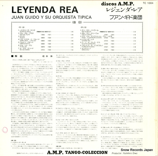 GUIDO, JUAN leyenda rea TC-1004