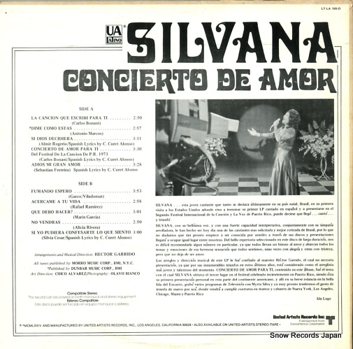SILVANA concierto de amor LT-LA165-D