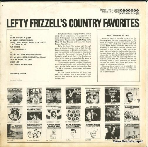 FRIZZELL, LEFTY lefy frizzell's country favorites HS11186