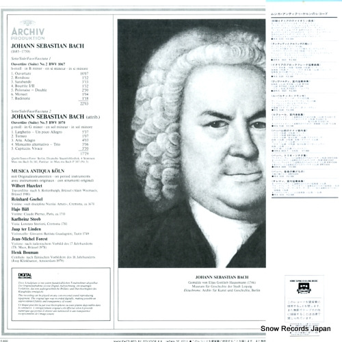 MUSICA ANTIQUA KOLN bach; ouverturen / suites 28MA0028