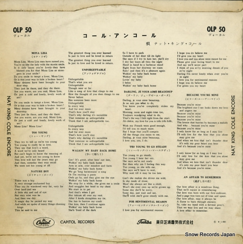 COLE, NAT KING encore OLP50