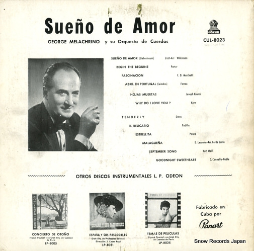MELACHRINO, GEORGE sueno de amor CUL-8023